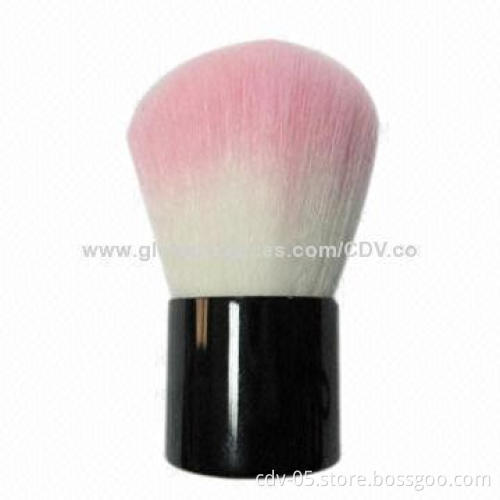 Kabuki makeup brushes, made of aluminum handle and double color synthetic hair